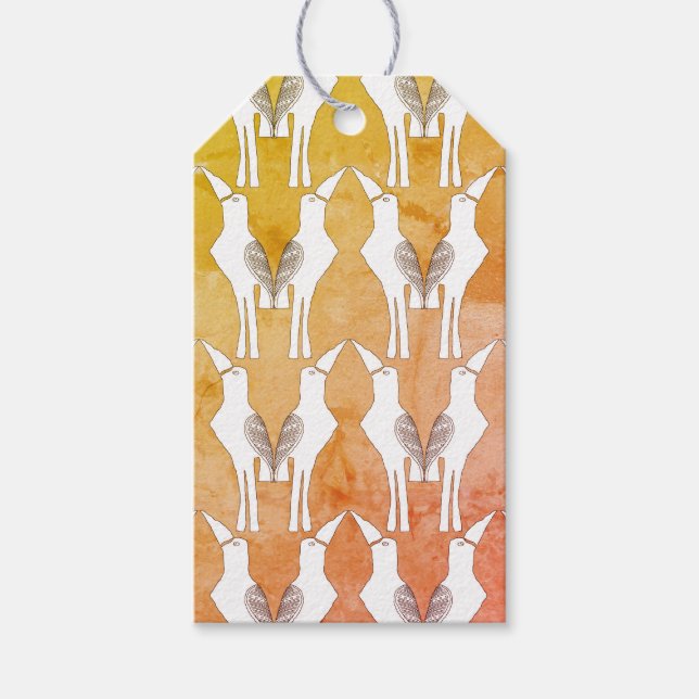 Javan Mina Bird - étiquette cadeau décoratif (Devant)