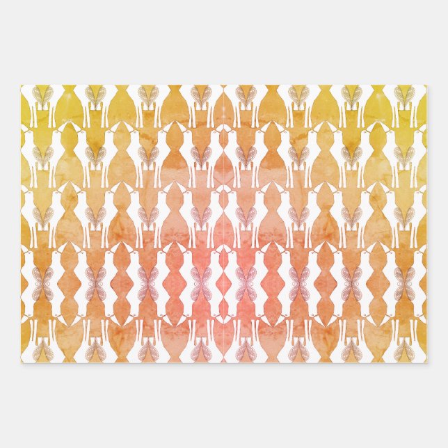 Javan Mina Enveloppement d'oiseaux Papier plat Jeu (Devant)