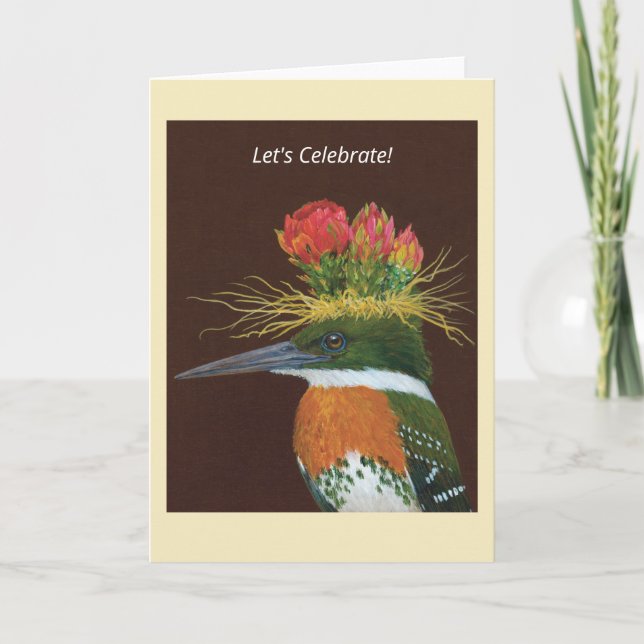 Javier la carte de martin pêcheur vert (Devant)