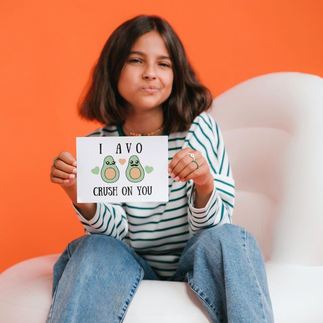J'Avo Crush Sur Vous Plié Carte De Voeux (Créateur téléchargé)