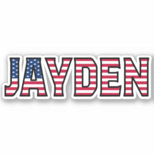 Jayden Prénom USA Sticker Stickerset