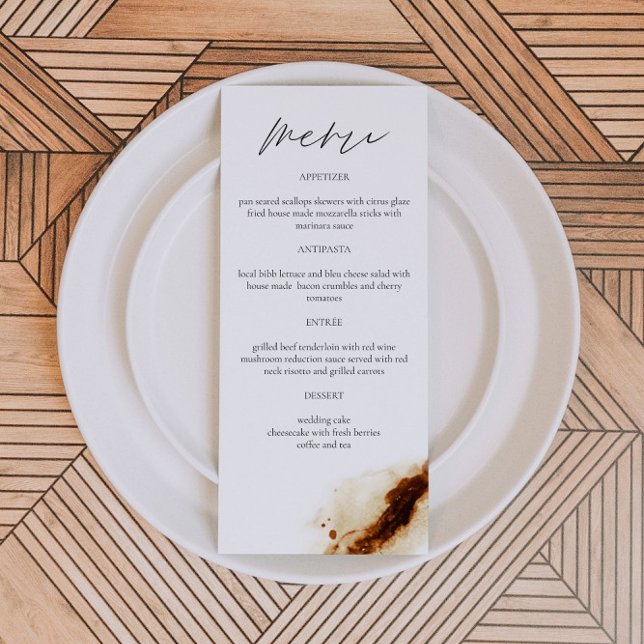 JAYLA Boho Terracotta Burnt Orange Rust Menu (Créateur téléchargé)