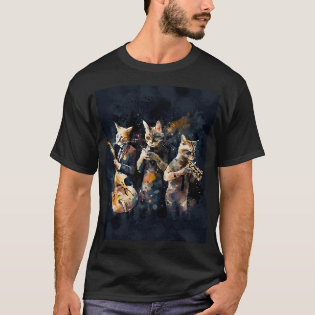Jaz Cat Grunge T-Shirt (Devant)