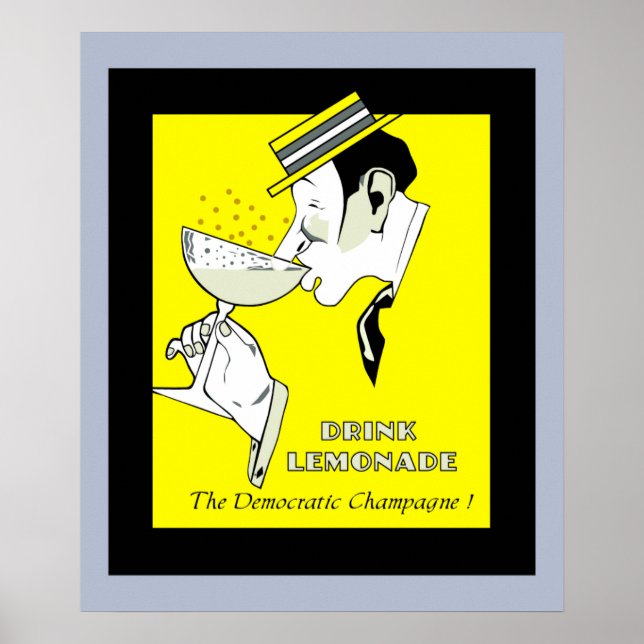 Jazz age déco Champagne de limonade d'art, 24" x 2 (Devant)