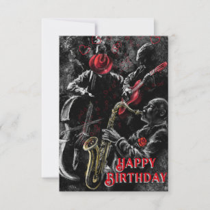 Jazz Band Bonne carte d'anniversaire