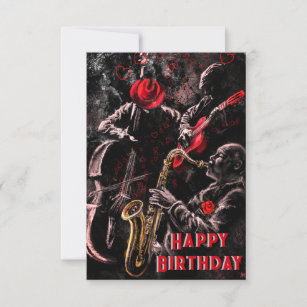 Jazz Band Bonne carte d'anniversaire