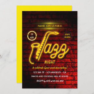 Jazz Blues Invitation à la fête à thème