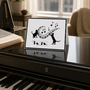 Jazz Cats Carte de vœux pliée piano