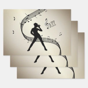 Jazz Dance Golden Music Enveloppement Papier