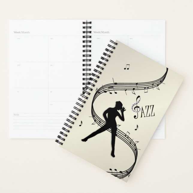 Jazz Dance Golden Music Planner (Devant avec enveloppe)