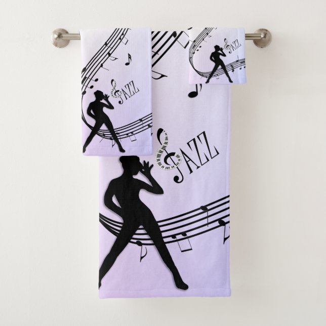 Jazz Dance Violet Musique Ensemble de serviettes d (En situation)