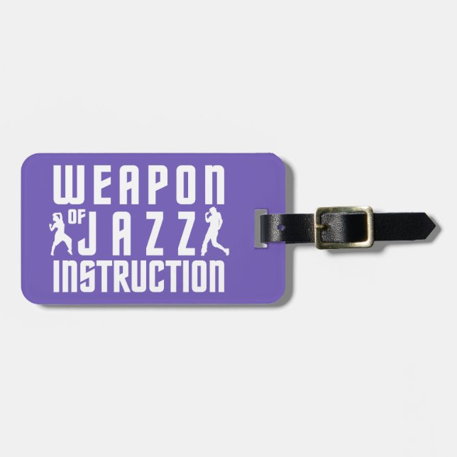 Jazz Instruction étiquette bagage personnalisée (Devant horizontal)