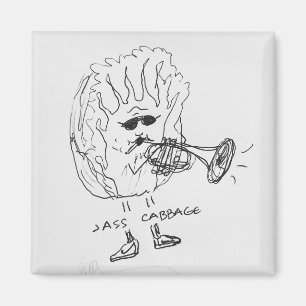 Jazz Musicien Jazz Chou Réfrigérateur Aimant