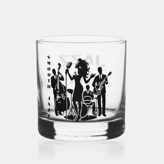 Jazz/Musique/Club/Ensemble de Verre à Whiskey (Recto)