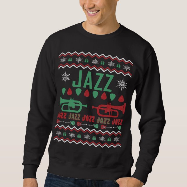 Jazz Player Vilain Sweat de Noël (Devant)