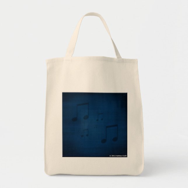 Jazz sur le sac fourre-tout bleu à épicerie (Devant)