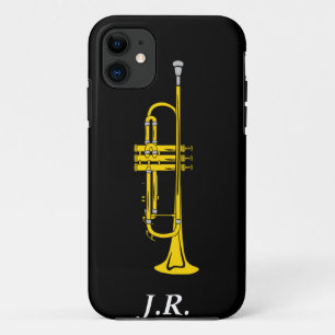 Jazz Trumpet ajouter vos Initiales coque mate Ipho