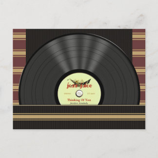 Jazz Vinyl Record Carte postale personnalisée