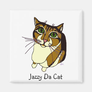 Jazzy Da Cat Magnet