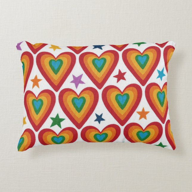 Jazzy Heart Print Coussin (Devant)