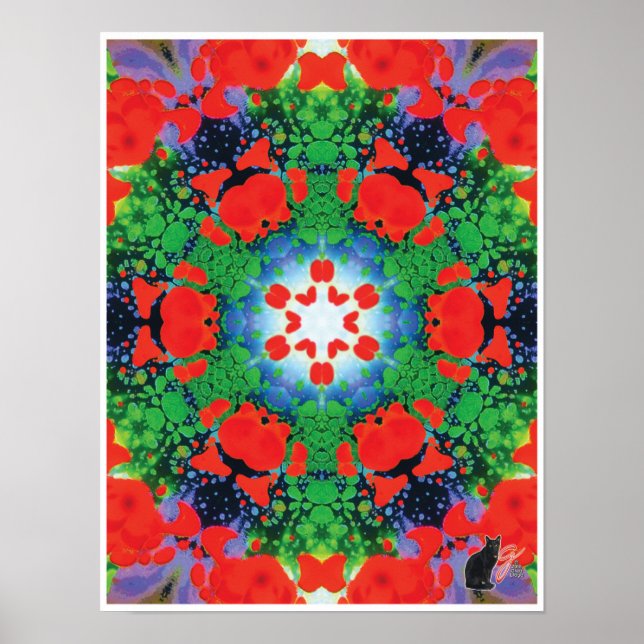 Jazzy Kinetic Collage Kaleidoscope Poster (Devant)