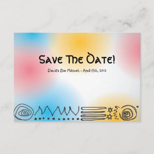 Jazzy Musical Bar Bat mitzvah Enregistrer la carte