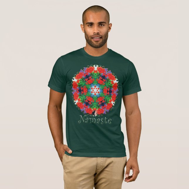 Jazzy Namaste Kaleidoscope T-shirt (Devant entier)
