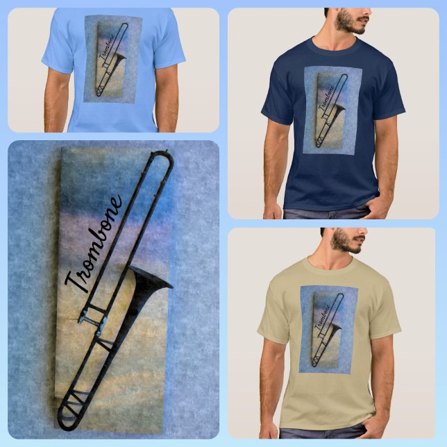 Jazzy Trombone, T-shirt musicale artistique (Créateur téléchargé)