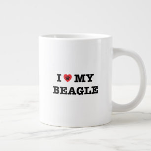 J'Coeur Mon Beagle Jumbo Café Mug