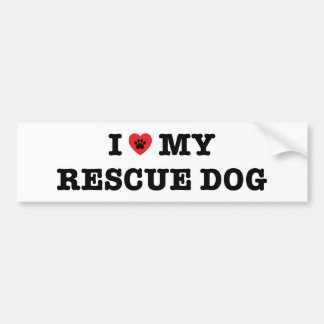 J'Coeur Mon Secourt Sticker Bumper Chien
