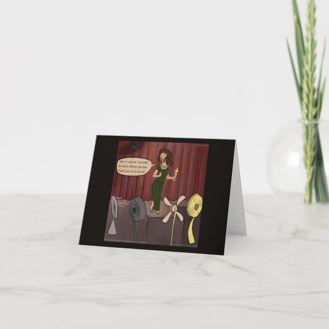 Je adore mes fans Carte de vœux de bande dessinée  (Devant)