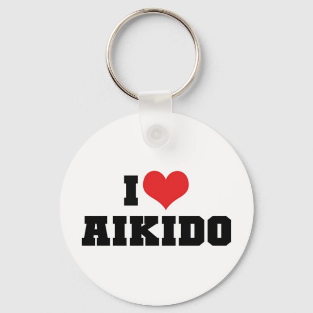 Je aime le porte-clés Aïkido (Recto)