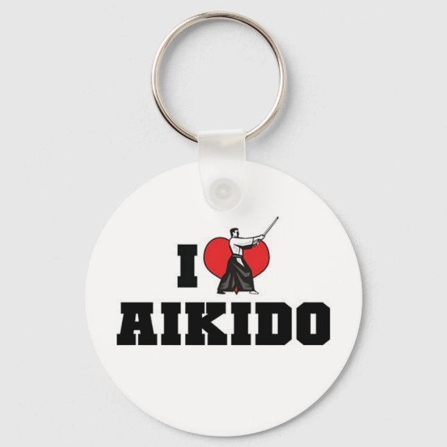Je aime le porte-clés Aïkido (Recto)