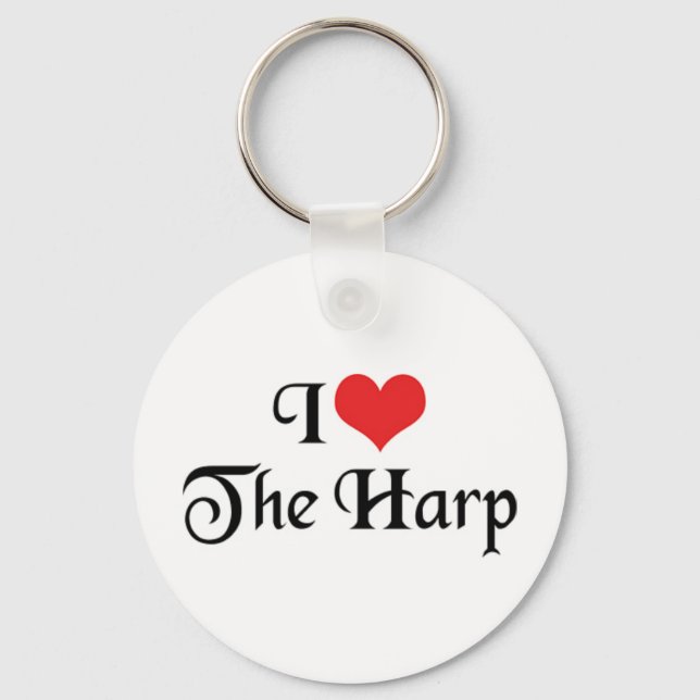 Je aime le porte-clés harpe (Recto)