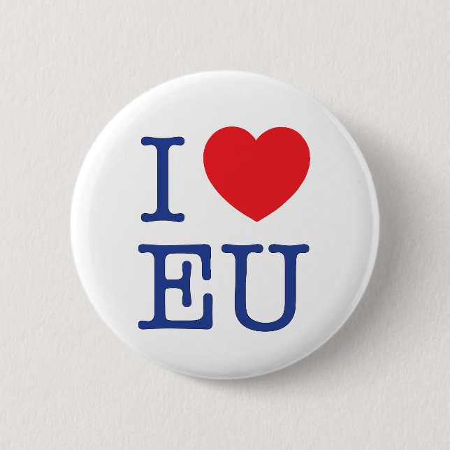 "Je Badge d'UE de coeur"/Pin/bouton (Devant)