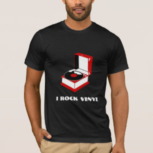 Je bascule le T-shirt de joueur de disque vinyle