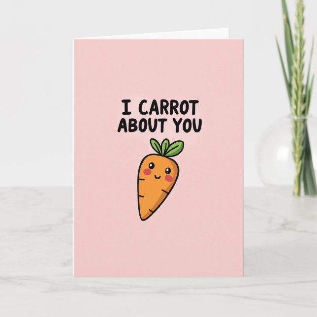 Je Carotte Pour Toi Carte Douce (Devant)