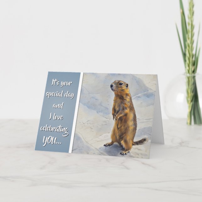 Je célébrerai n'importe quoi - Carte d'anniversair (Devant)