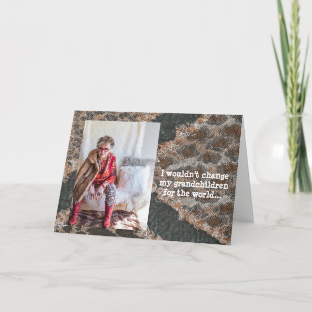 Je changerais le monde pour ma carte de petits-enf (Devant)