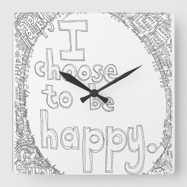 Je choisis d'être horloge murale heureuse (Recto)