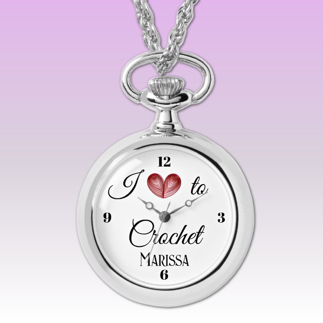 Je coeur à (Artisanat) Silver Alloy Montre Collier (Créateur téléchargé)
