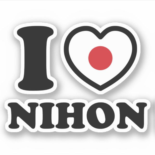 JE COEUR [AMOUR] NIHON STICKER (Devant)