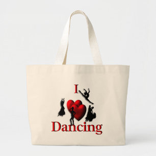 Je Coeur Danser Grand Sac fourre-tout