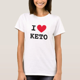 Je coeur keto cétogène régime t-shirt pour femmes