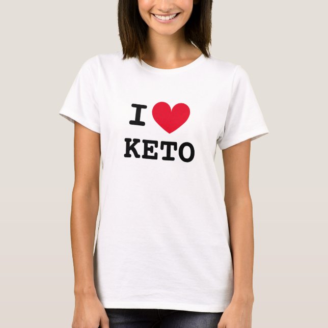 Je coeur keto cétogène régime t-shirt pour femmes (Devant)