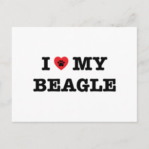 Je Coeur Ma Carte Postale Beagle