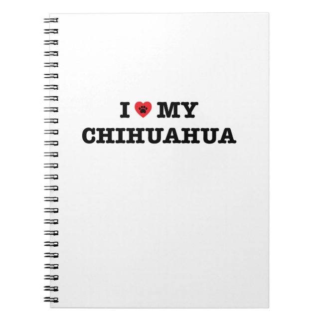 Je Coeur Mon Carnet Chihuahua (Devant)