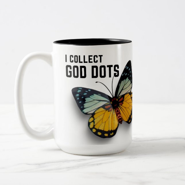 Je collectionne DIEU DOTS inspirant Coffee Mug (Gauche)