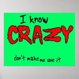 Je connais Crazy Funny Poster Humour