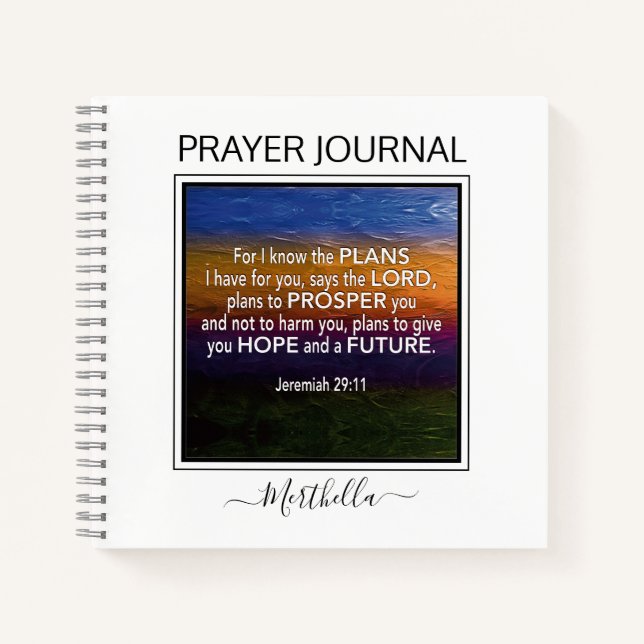 JE CONNAIS LES PROJETS Journal de prière Jérémie 2 (Devant)